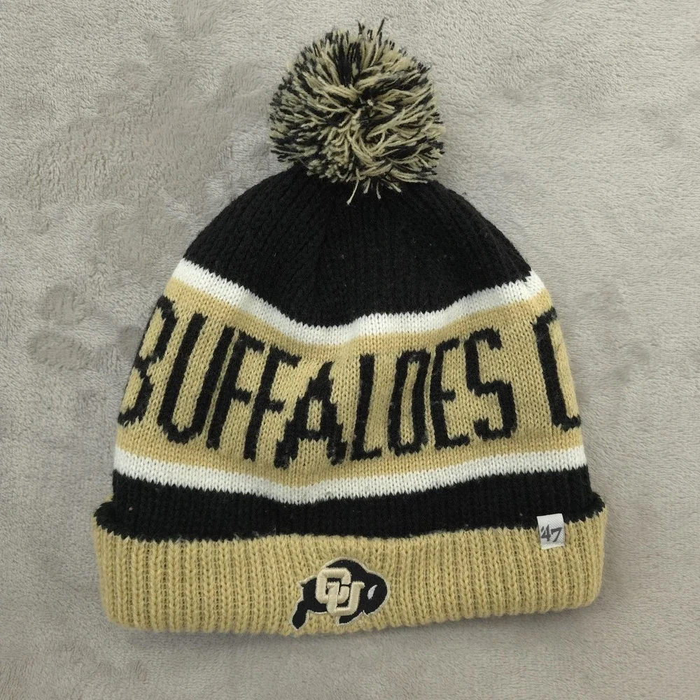 Colorado Buffaloes‎ Hat Cap Mens One Size Black NCAA Football 47 Brand Beanie